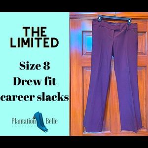 The Limited Size 8 Drew Fit Merlot Slacks
